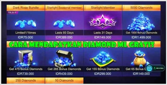 Cara Mendapatkan Diamond ML Gratis Legal GAMEOL.ID