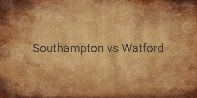 Live Streaming Southampton vs Watford Liga Inggris Malam Ini