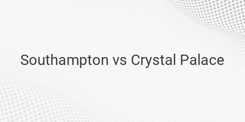 Inilah Link Live Streaming Liga Inggris Southampton vs Crystal Palace